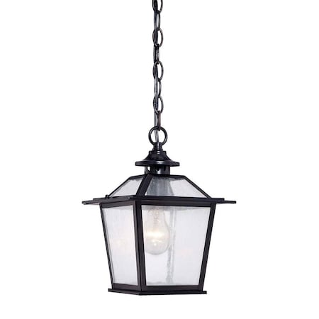 Homeroots 11.75 x 8 x 8 in. Salem 1-Light Matte Black Hanging Light 398031